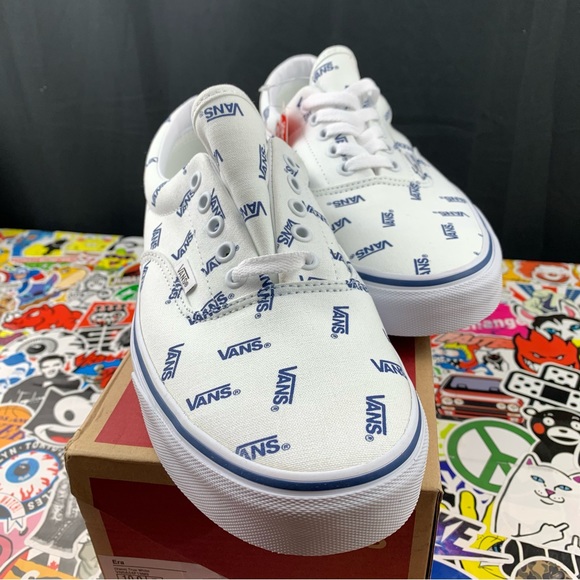 Vans Era White + Blue Logo Men's Various Sizes - Picture 6 of 13
